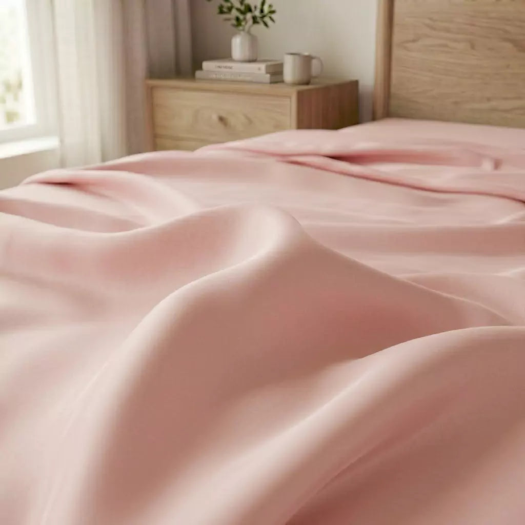 Silky cooling TENCEL™ Lyocell fabric with natural drape Blush Petal
