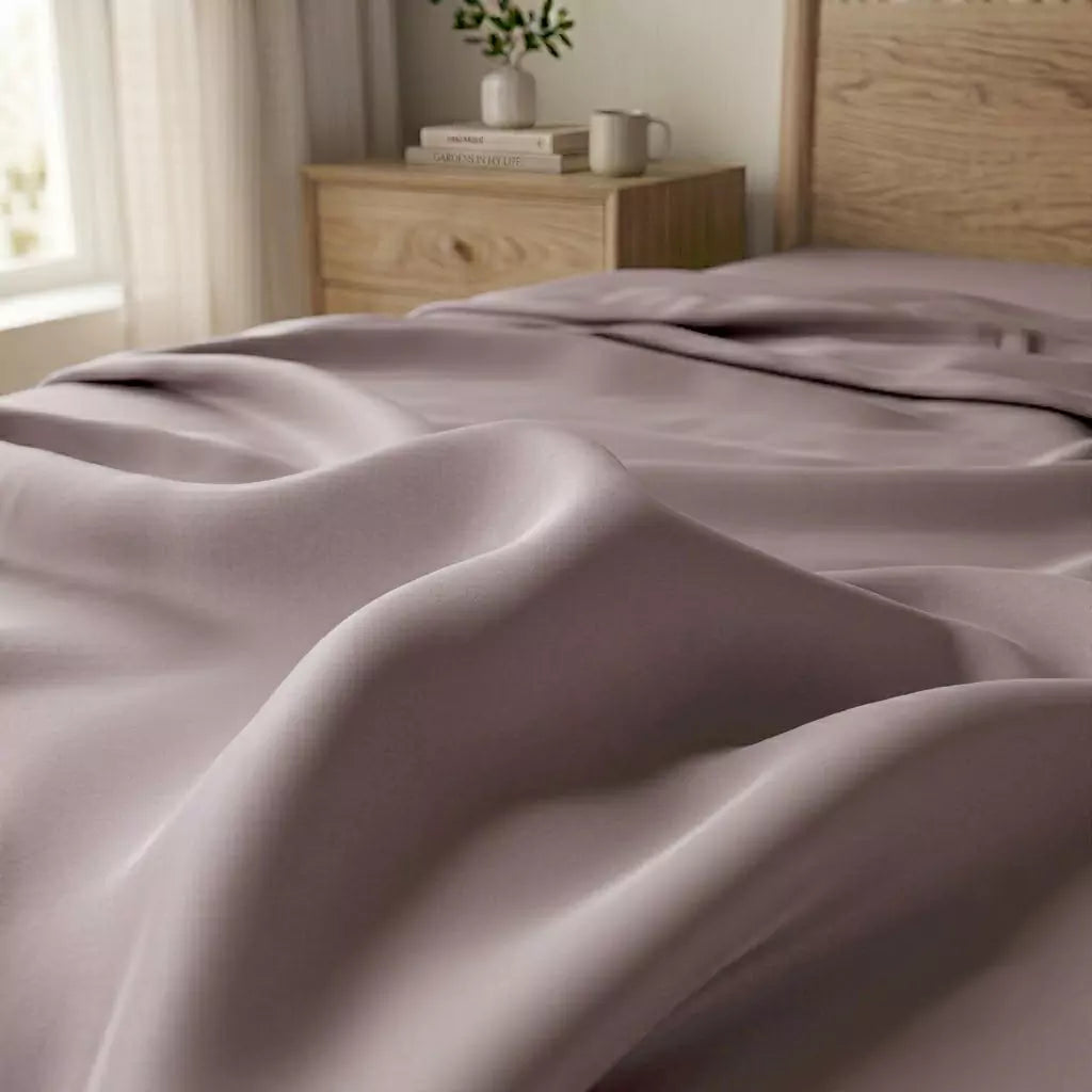 Silky cooling TENCEL™ Lyocell fabric with natural drape Dusty Mauve