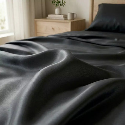 Silky cooling TENCEL™ Lyocell fabric with natural drape Midnight Slate