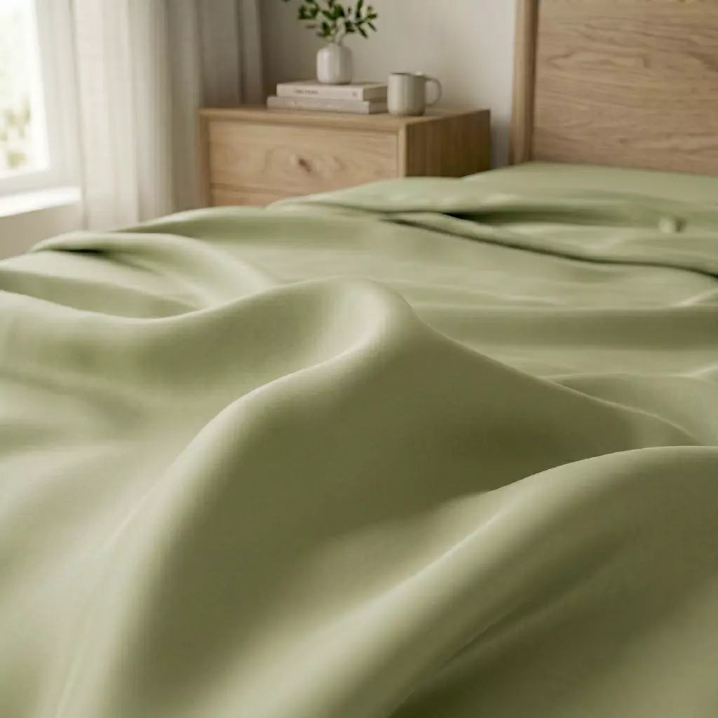 Silky cooling TENCEL™ Lyocell fabric with natural drape Sage Breeze