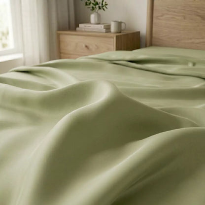Silky cooling TENCEL™ Lyocell fabric with natural drape Sage Breeze