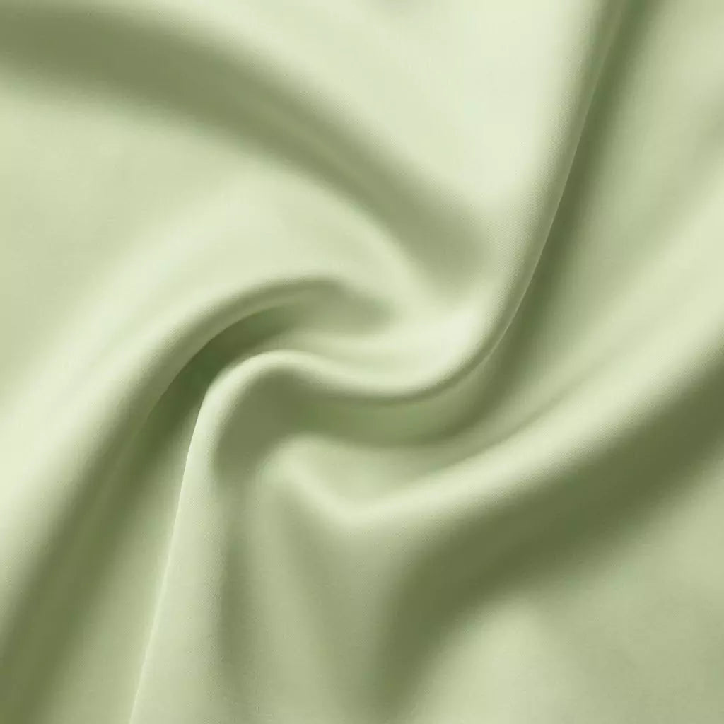 Macro close-up of silky smooth 100% TENCEL™ Lyocell fabric texture Sage Breeze