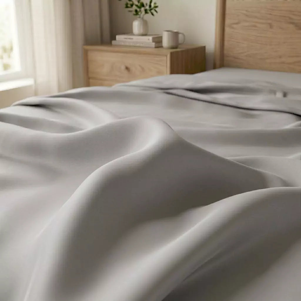 Silky cooling TENCEL™ Lyocell fabric with natural drape Silver Cloud