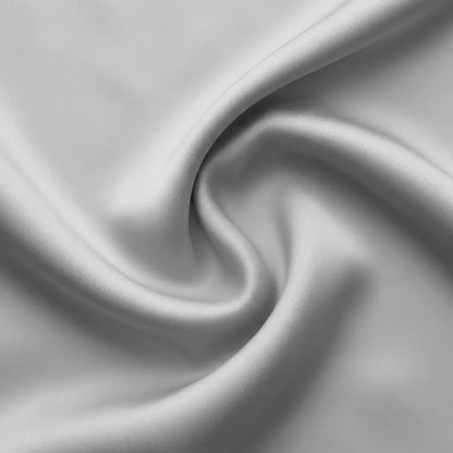 Macro close-up of silky smooth 100% TENCEL™ Lyocell fabric texture Silver Cloud