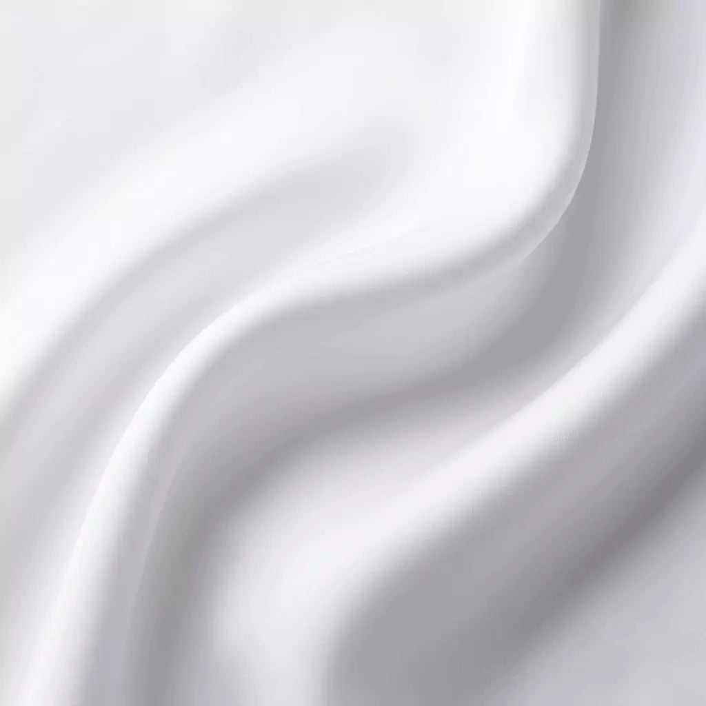 Macro close-up of silky smooth 100% TENCEL™ Lyocell fabric texture Snow Linen