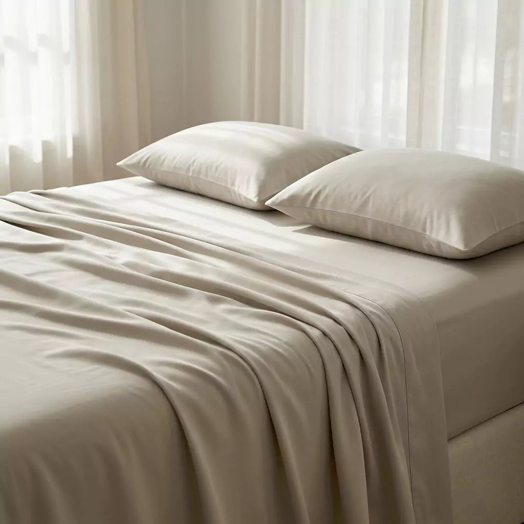 Puraff TENCEL Lyocell Sheet Set – Cooling Bed Sheets, OEKO-TEX Certified, Queen & King